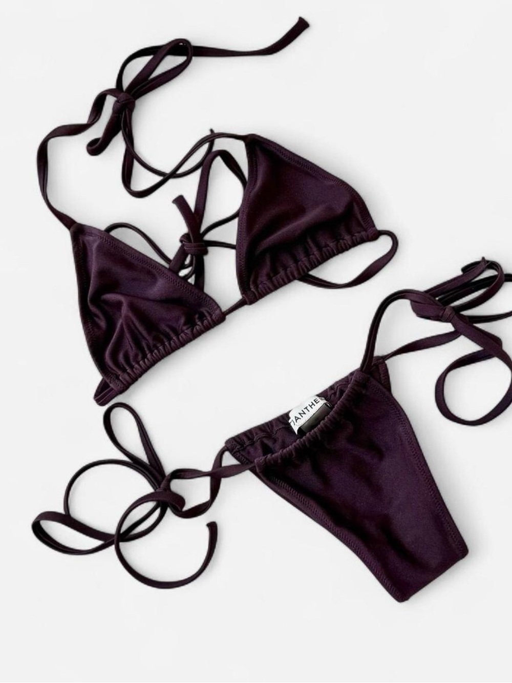 Janthee Triangle Bikini Set - Deep Plum